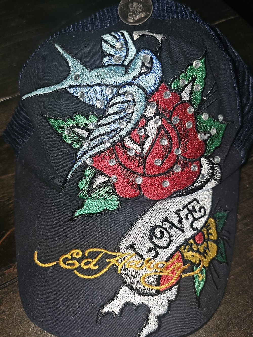 Vintage Ed Hardy by Christian Audigier Rhinestone Trucker Hat - Y2K Love